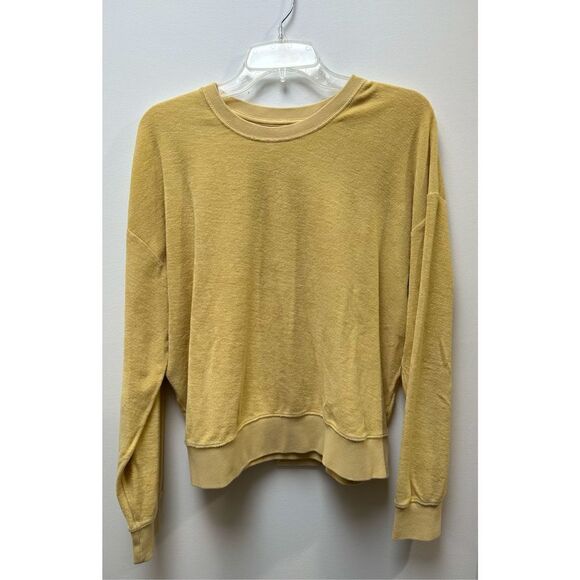 Paper Label women’s yellow sweatshirt size Large.  #15-0361 - Picture 1 of 5